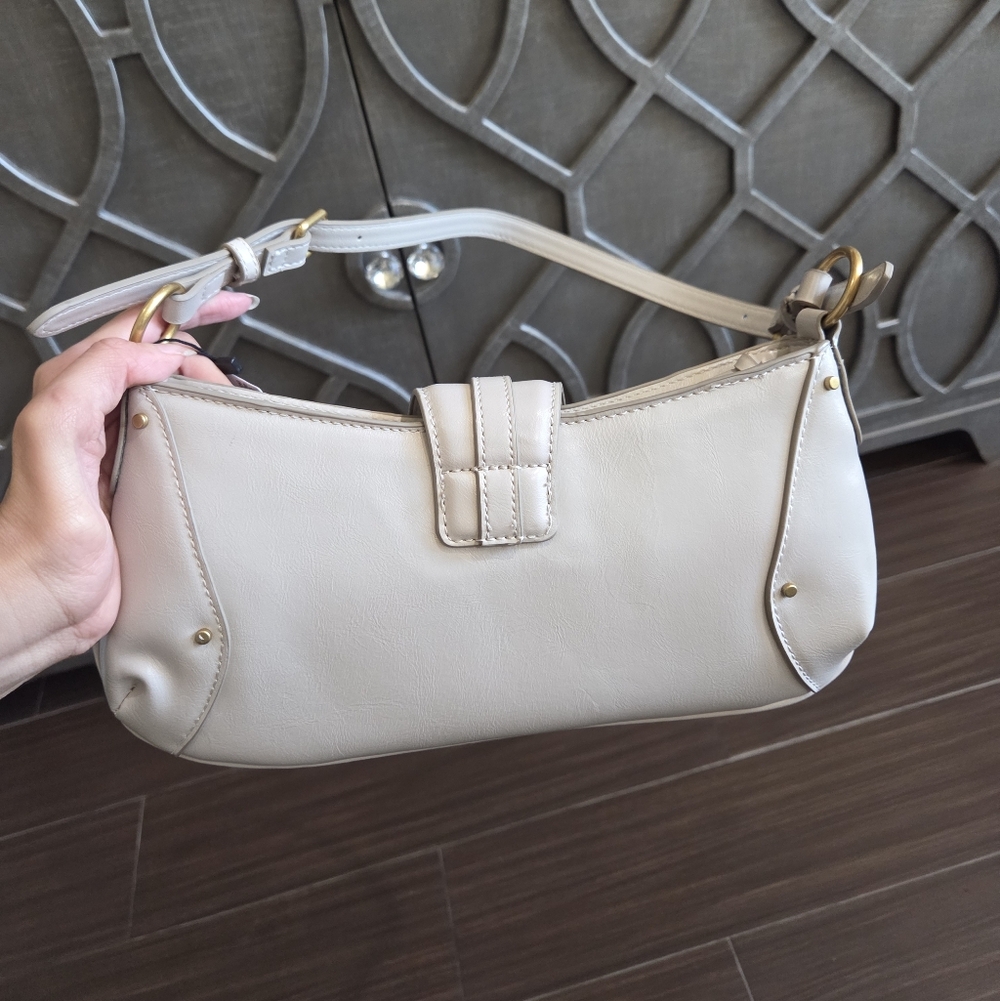 NWT MANGO Shoulder Creme Bag - Picture 2 of 4